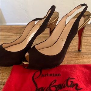 Louboutin peep toe heels
